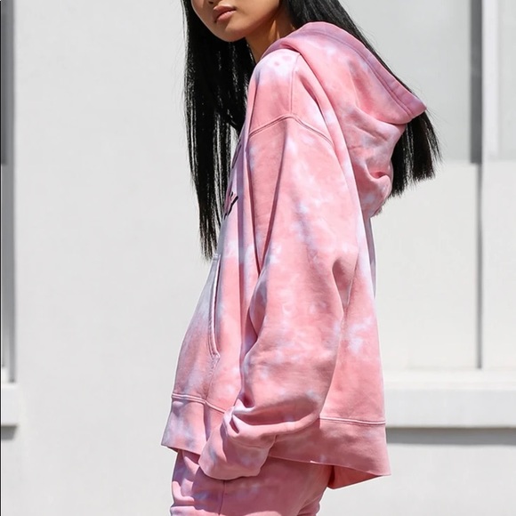 Brunette The Label x Juicy Couture Sweatshirt (Pink Marble Tie-Dye) XS - Picture 2 of 7